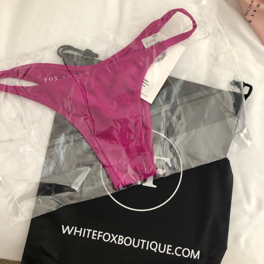 Pink bikini bottoms from white fox boutique